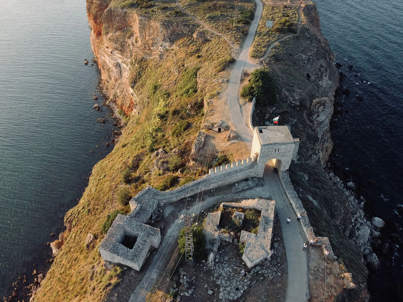Aerial view of Kaliakra fortress on the cape near Balchik, northern Black Sea coast of Bulgaria. Photo by Florian Avramescu.